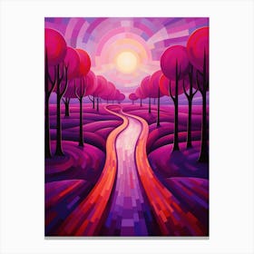 Landscape Geometric Abstract Illustration 17 Canvas Print