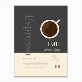 Espresso - Black Coffee Canvas Print