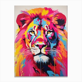 Lion Pop Art 3 Canvas Print