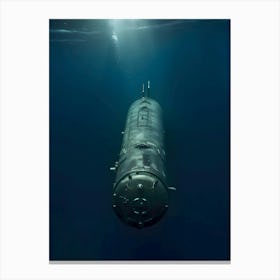 Submarine In The Ocean-Reimagined Canvas Print