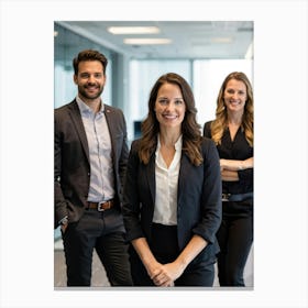 Corporate Portrait Photography Session Capturing A Confident Modern Ceo And Team Smiling Engaged (5) Canvas Print