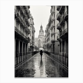 Bilbao, Spain, Black And White Analogue Photography 3 Canvas Print