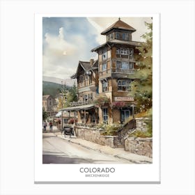 Breckenridge Colorado 2 Watercolor Travel Poster Canvas Print