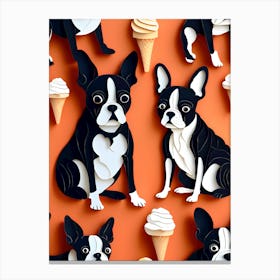 Boston Terriers 4 Canvas Print