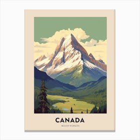 Mount Robson Provincial Park Canada 2 Vintage Hiking Travel Poster Canvas Print