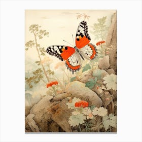 Butterfly Japanese Style Painting 3 Canvas Print