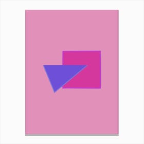 Pink Square, Purple Triangle Canvas Print