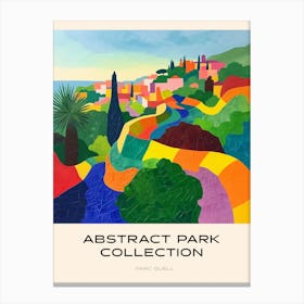 Abstract Park Collection Poster Parc Guell Barcelona Spain Canvas Print