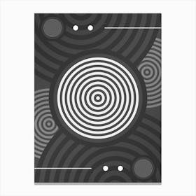 Abstract Geometric Glyph Array in White and Gray n.0092 Canvas Print