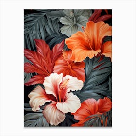 Hibiscus Flowers 1 Canvas Print