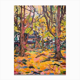 Autumn Gardens Painting Meiji Shrine Inner Garden Japan 2 Canvas Print