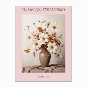 Classic Flowers Market  Cosmos Floral Poster 2 Canvas Print