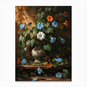 Baroque Floral Still Life Morning Glory 7 Canvas Print