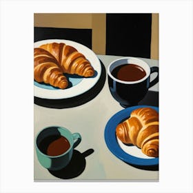 Coffee And Croissants 2 Canvas Print