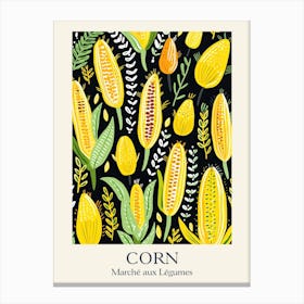 Marche Aux Legumes Corn Summer Illustration 1 Canvas Print