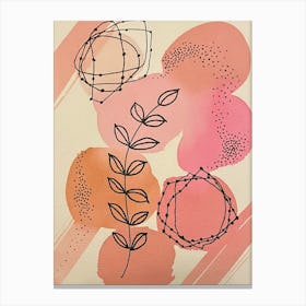 Abstract Painting Watercolour Pink Canvas Print