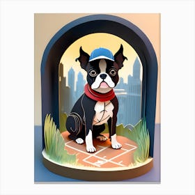 Boston Terrier-Reimagined Canvas Print