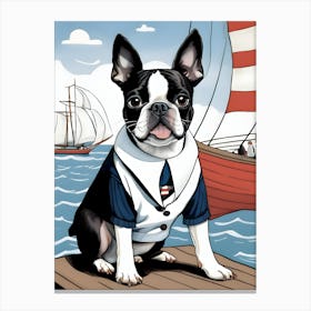 Boston Terrier-Reimagined 5 Canvas Print