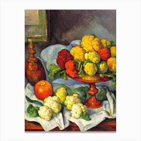 Cauliflower 3 Cezanne Style vegetable Canvas Print