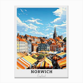 Norwich Market Travel Canvas Print