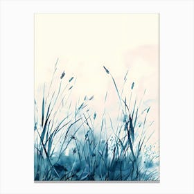 Watercolor Of Grass Canvas Print