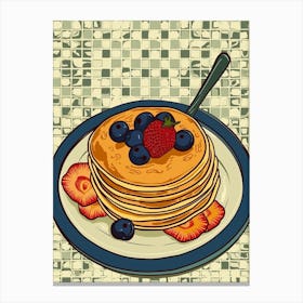 Pancake Stack On A Tiled Background 3 Leinwandbilder