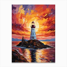 Sunset Lighthouse 16 Canvas Print