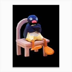 angry pingu meme Canvas Print