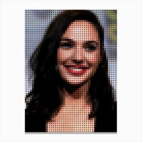 Gal Gadot In Style Dots Canvas Print