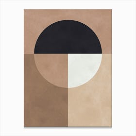 Geometric harmony in brown 3 Canvas Print