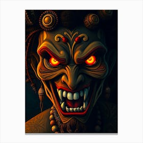 Scary Demon Face Canvas Print