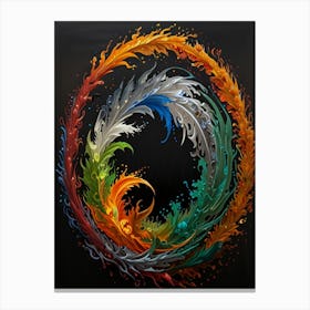 Swirls Of Fire Canvas Print