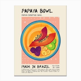 Papaya Bowl Canvas Print