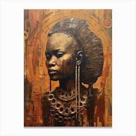 Sacred Adornments: Masked Beauties of Africa Canvas Print