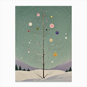 Whimsical Winter Tree Canvas Print