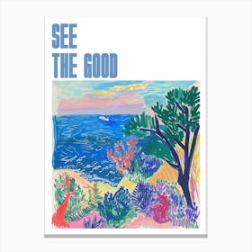 See The Good Poster Coastal Vista Matisse Style 5 Canvas Print