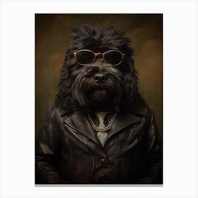 Gangster Dog Black Russian Terrier 3 Canvas Print