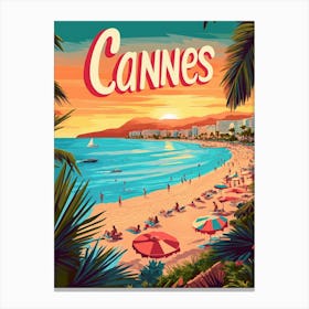 Aihrgdesign A Mid Century Modern Travel Poster For Cannes Sho 7cc850eb Aed8 4218 Abe3 F6b358442612 2 Canvas Print