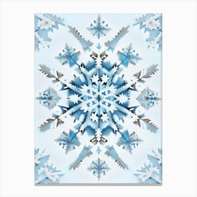 Winter Snowflake Pattern, Snowflakes, Rothko Neutral 1 Canvas Print
