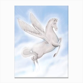 White Unicorn Canvas Print