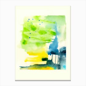 Transition - Abstract Watercolor , Landscape Art Canvas Print