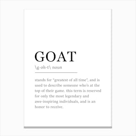 Goat Definition Poster - Dictionary Canvas Print