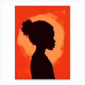 Silhouette Of A Girl Canvas Print