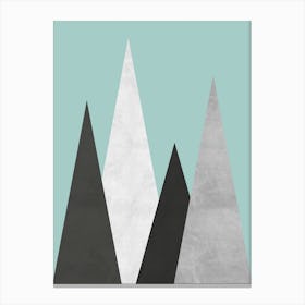 Scandinavian geometric mountains 2 Canvas Print