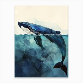Whale animal illustration art Canvas Print