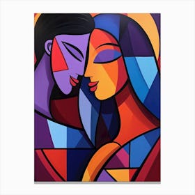 Abstract couple in love Canvas Print