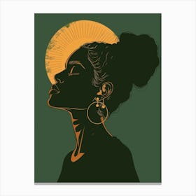 Silhouette Of A Woman 86 Canvas Print