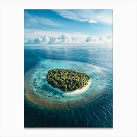 Heart Island In The Maldives Canvas Print