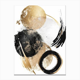 Abstract Black And Gold Painting 20 Canvas Print