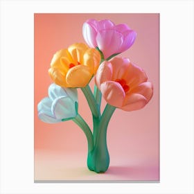Dreamy Inflatable Flowers Portulaca 2 Canvas Print